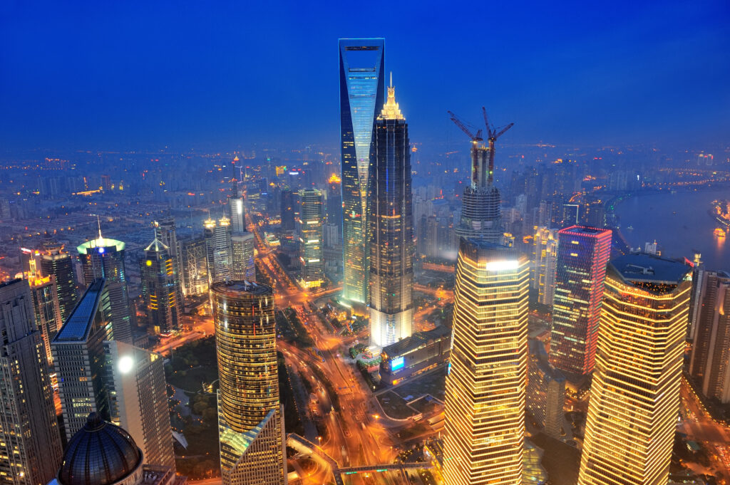 shanghai aerial dusk x